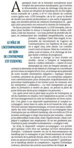 Claire Sala Angeli citée dans Le Monde du 14 novembre 2019