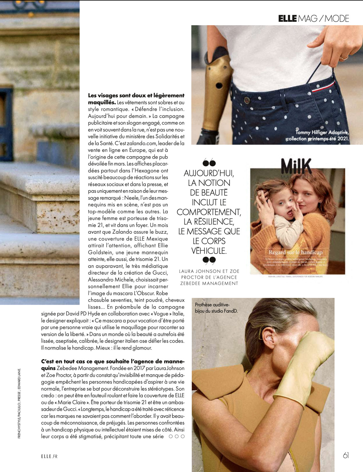 Les Papillons de Jour dans le magazine ELLE